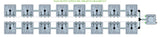 ALIEN Hydroponics RAIN 16 Pot 2 Row 30L Remote Header Kit