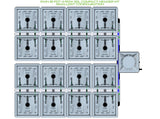 ALIEN Hydroponics RAIN 16 Pot 4 Row 30L Compact Header Kit