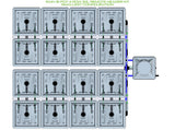 ALIEN Hydroponics RAIN 16 Pot 4 Row 30L Remote Header Kit