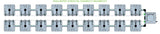 ALIEN Hydroponics RAIN 18 Pot 2 Row 15L Compact Header Kit