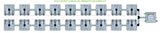 ALIEN Hydroponics RAIN 18 Pot 2 Row 15L Remote Header Kit