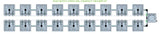 ALIEN Hydroponics RAIN 18 Pot 2 Row 30L Compact Header Kit