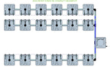 ALIEN Hydroponics RAIN 18 Pot 3 Row 15L Compact Header Kit
