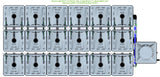 ALIEN Hydroponics RAIN 18 Pot 3 Row 15L Compact Header Kit