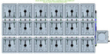 ALIEN Hydroponics RAIN 18 Pot 3 Row 30L Compact Header Kit