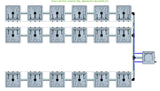 ALIEN Hydroponics RAIN 18 Pot 3 Row 30L Remote Header Kit