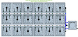 ALIEN Hydroponics RAIN 18 Pot 3 Row 30L Remote Header Kit