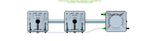 ALIEN Hydroponics RAIN 2 Pot 1 Row 15L Compact Header Kit