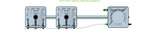 ALIEN Hydroponics RAIN 2 Pot 1 Row 15L Remote Header Kit