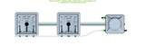 ALIEN Hydroponics RAIN 2 Pot 1 Row 30L Compact Header Kit