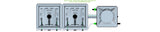 ALIEN Hydroponics RAIN 2 Pot 1 Row 30L Remote Header Kit