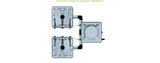 ALIEN Hydroponics RAIN 2 Pot 2 Row 15L Compact Header Kit