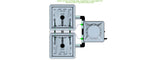 ALIEN Hydroponics RAIN 2 Pot 2 Row 30L Compact Header Kit