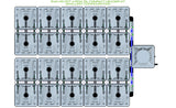ALIEN Hydroponics RAIN 20 Pot 4 Row 15L Compact Header Kit