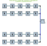 ALIEN Hydroponics RAIN 20 Pot 4 Row 15L Compact Header Kit