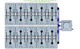 ALIEN Hydroponics RAIN 20 Pot 4 Row 15L Remote Header Kit