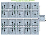 ALIEN Hydroponics RAIN 20 Pot 4 Row 30L Compact Header Kit