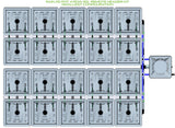 ALIEN Hydroponics RAIN 20 Pot 4 Row 30L Remote Header Kit