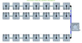 ALIEN Hydroponics RAIN 21 Pot 3 Row 15L Compact Header Kit