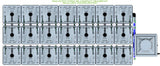 ALIEN Hydroponics RAIN 21 Pot 3 Row 15L Compact Header Kit