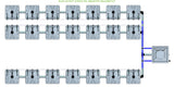 ALIEN Hydroponics RAIN 21 Pot 3 Row 15L Remote Header Kit