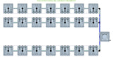 ALIEN Hydroponics RAIN 21 Pot 3 Row 30L Compact Header Kit