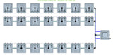 ALIEN Hydroponics RAIN 21 Pot 3 Row 30L Remote Header Kit