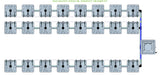 ALIEN Hydroponics RAIN 24 Pot 3 Row 15L Compact Header Kit