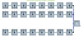 ALIEN Hydroponics RAIN 24 Pot 3 Row 30L Compact Header Kit
