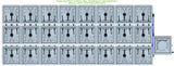 ALIEN Hydroponics RAIN 24 Pot 3 Row 30L Compact Header Kit