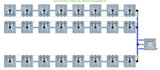 ALIEN Hydroponics RAIN 24 Pot 3 Row 30L Remote Header Kit