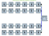 ALIEN Hydroponics RAIN 24 Pot 4 Row 15L Compact Header Kit