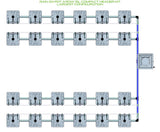 ALIEN Hydroponics RAIN 24 Pot 4 Row 15L Compact Header Kit
