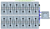 ALIEN Hydroponics RAIN 24 Pot 4 Row 15L Remote Header Kit