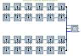 ALIEN Hydroponics RAIN 24 Pot 4 Row 30L Remote Header Kit