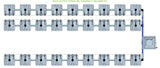 ALIEN Hydroponics RAIN 27 Pot 3 Row 15L Compact Header Kit