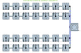 ALIEN Hydroponics RAIN 28 Pot 4 Row 15L Compact Header Kit