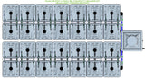 ALIEN Hydroponics RAIN 28 Pot 4 Row 15L Compact Header Kit