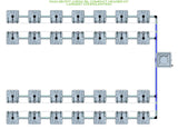 ALIEN Hydroponics RAIN 28 Pot 4 Row 15L Compact Header Kit