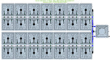 ALIEN Hydroponics RAIN 28 Pot 4 Row 30L Remote Header Kit
