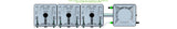 ALIEN Hydroponics RAIN 3 Pot 1 Row 15L Compact Header Kit