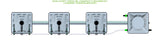 ALIEN Hydroponics RAIN 3 Pot 1 Row 15L Compact Header Kit