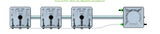 ALIEN Hydroponics RAIN 3 Pot 1 Row 15L Remote Header Kit