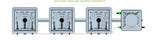 ALIEN Hydroponics RAIN 3 Pot 1 Row 30L Compact Header Kit