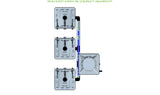 ALIEN Hydroponics RAIN 3 Pot 3 Row 15L Compact Header Kit