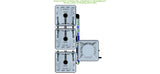 ALIEN Hydroponics RAIN 3 Pot 3 Row 15L Compact Header Kit