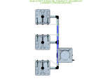 ALIEN Hydroponics RAIN 3 Pot 3 Row 15L Compact Header Kit