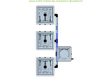 ALIEN Hydroponics RAIN 3 Pot 3 Row 30L Compact Header Kit
