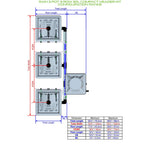 ALIEN Hydroponics RAIN 3 Pot 3 Row 30L Compact Header Kit