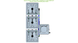 ALIEN Hydroponics RAIN 3 Pot 3 Row 30L Compact Header Kit